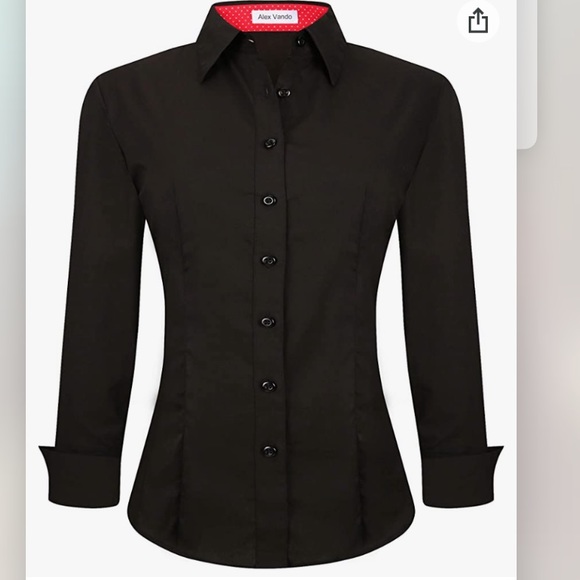 Womens Dress Shirts Regular Fit Long Sleeve Stretch Work Shirt ( BNIP ) - Picture 2 of 5